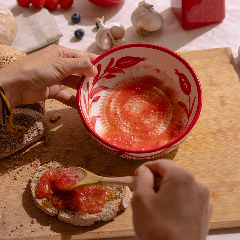 Small Garlic Grater Ceramic Plate - Sevilla