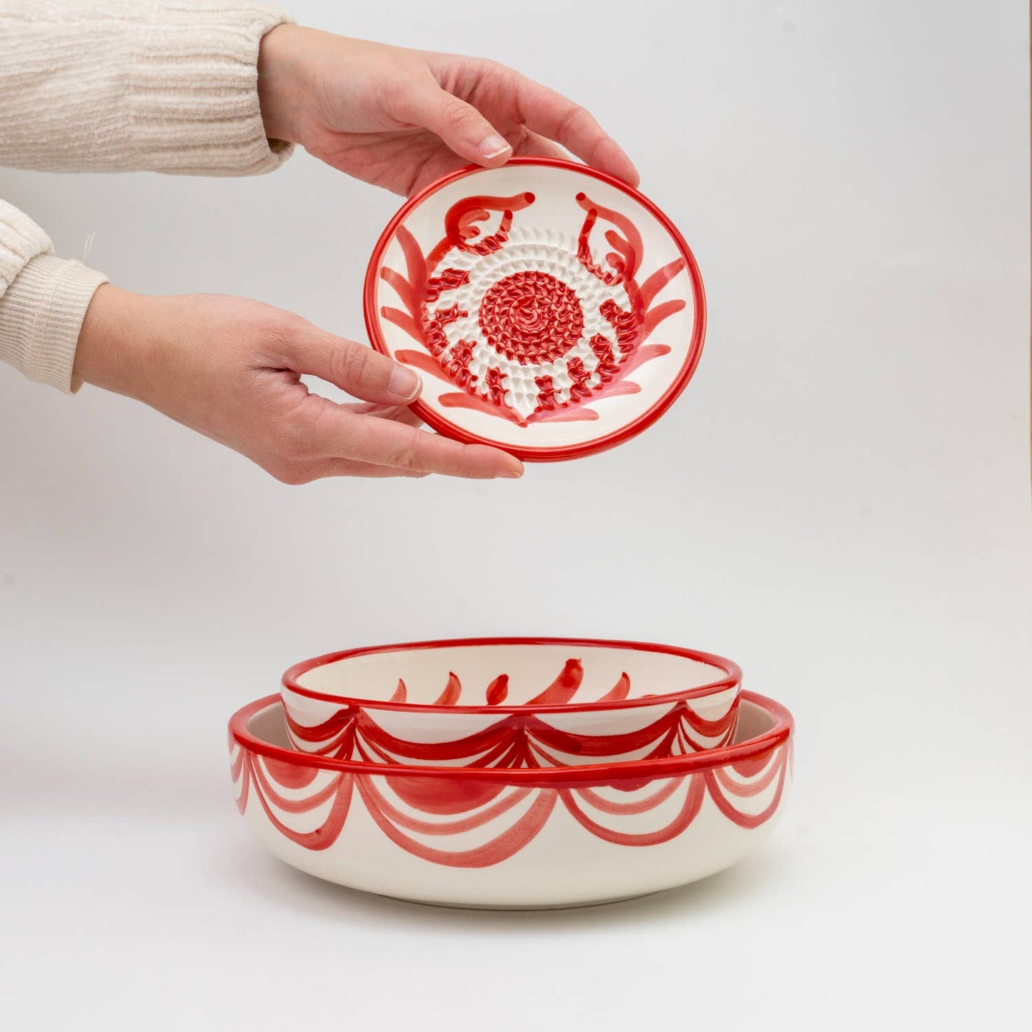 Small Garlic Grater Ceramic Plate - Sevilla