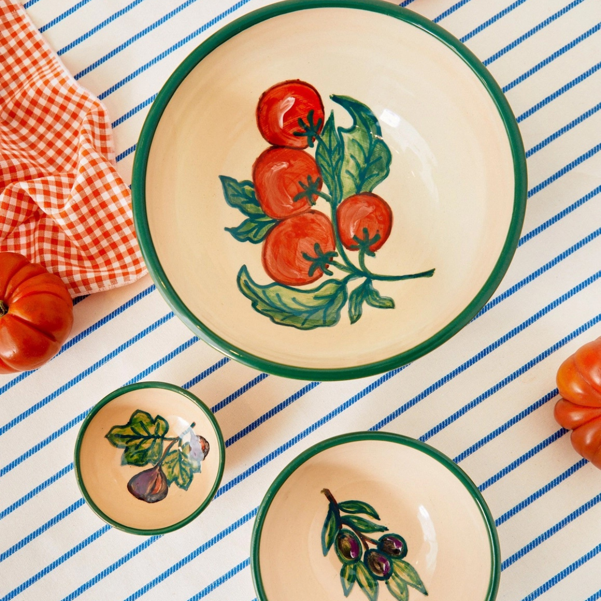 Huerta Stamped Ceramic Bowl