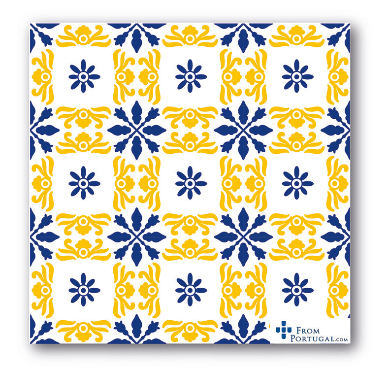 Ceramic drinks coaster 11cm - Azulejo 18