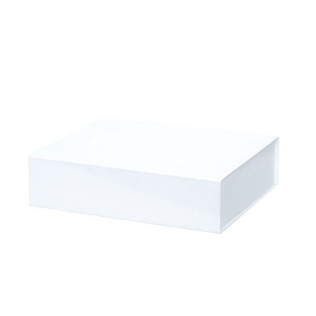The Wrapped Gift Wrapping box is a plain, rectangular white cardboard box with a closed lid, shown against a white background—ideal for elegant gift presentations.
