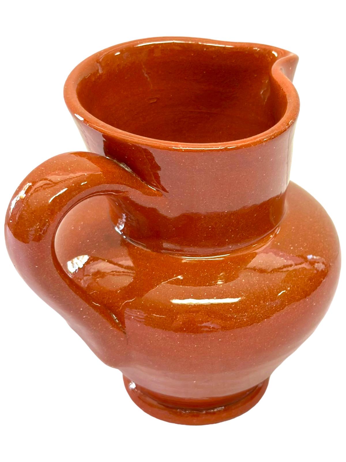 Medium Portuguese terracotta sangria jug made in Portugal