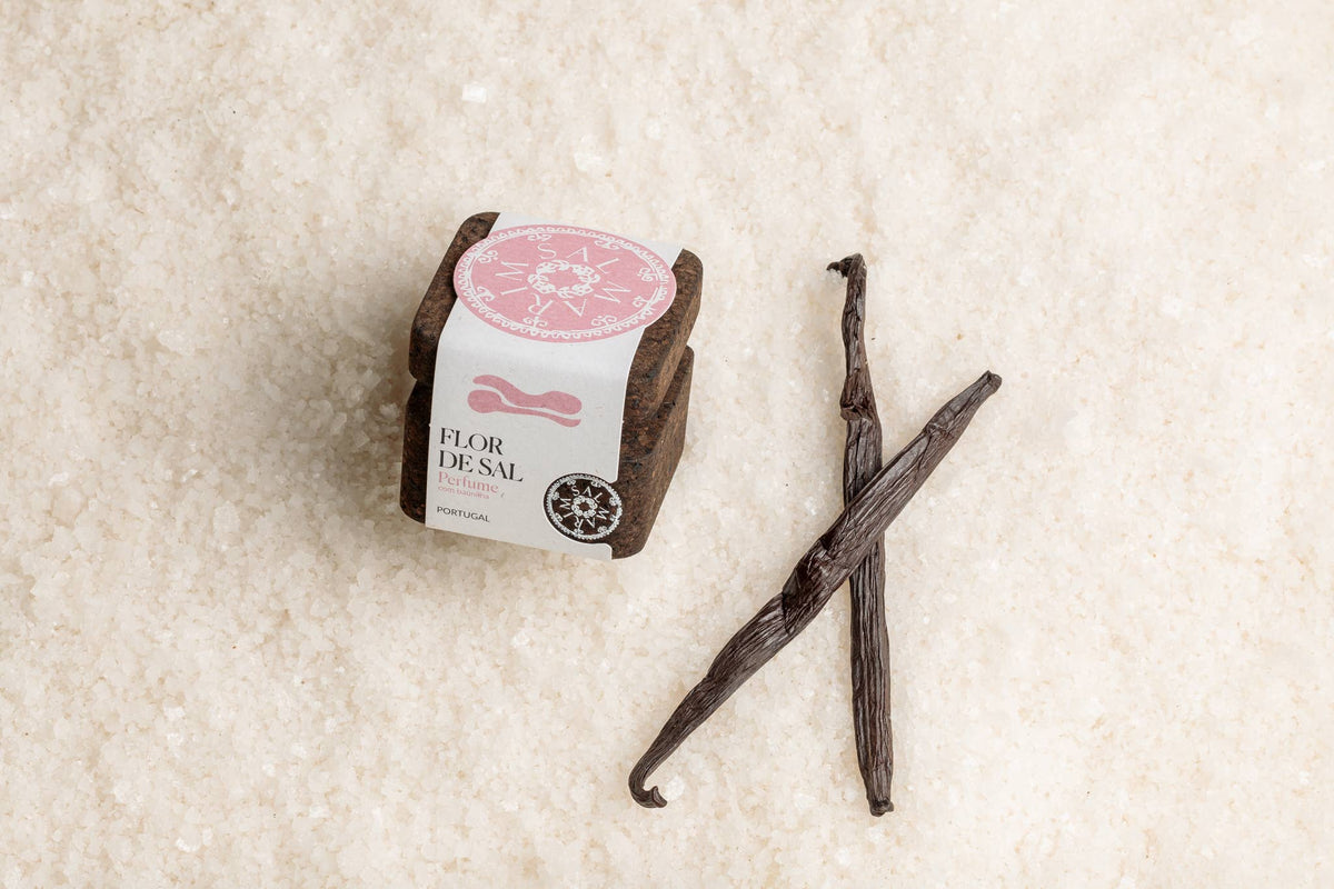 Salmarim vanilla Fleur de Sel hand-harvested in Castro Marim Portugal