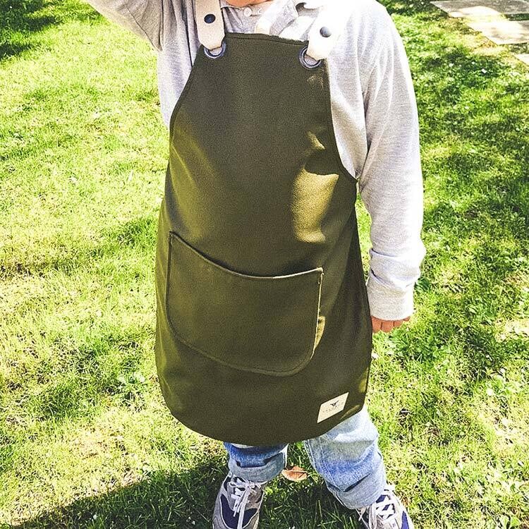 Vegan Leather Apron - KIDS - Forest Green - 1038P | Iberica - Pretty things from Portugal