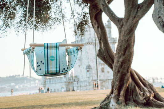 Blue Stripes Baby Swing | BabySwing | Iberica - Pretty things from Portugal