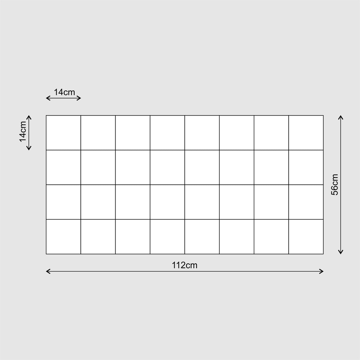 Example grid for a portuguese tile mural 112 x 56cm