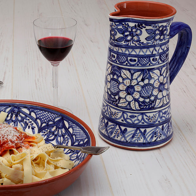 jug-wine-bowl-set-blue-white-flowers