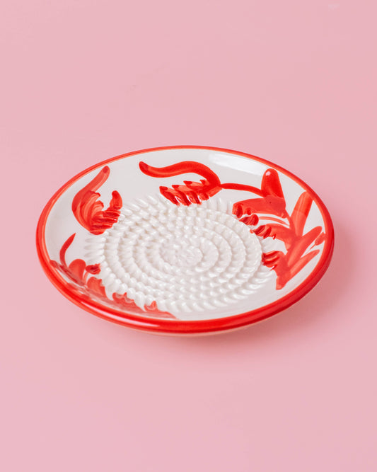 Small Garlic Grater Ceramic Plate - Sevilla