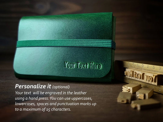 Alpine Green Leather Wallet - Minimalist