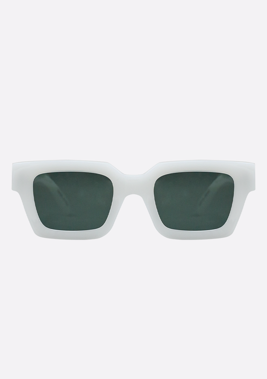 Tea Low White Sunglasses