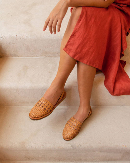 Malinche - Menorquina Sandal in Brown Leather
