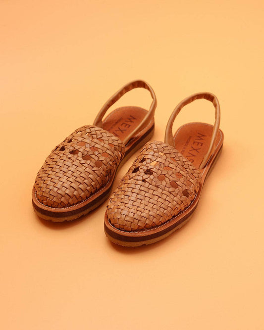 Malinche - Menorquina Sandal in Brown Leather