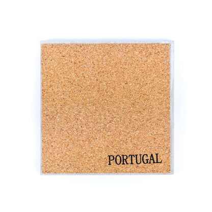 Tile-Inspired Ceramic & Cork Coasters - Set of 6