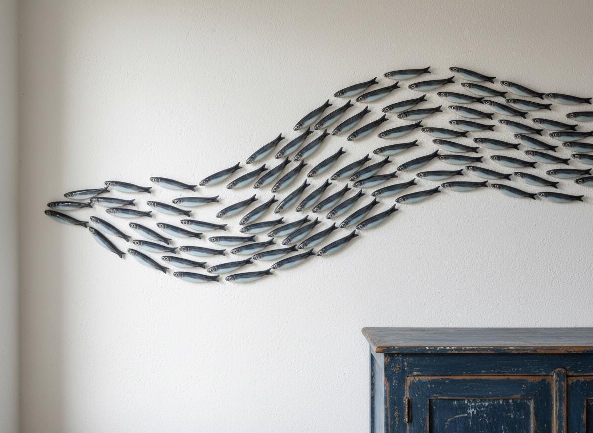 Portuguese Ceramic Sardine Wall Decor