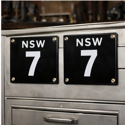 Enamel vehicle plates - Custom & Bespoke