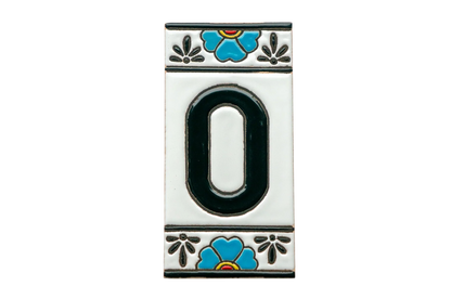 Mexican Floral Ceramic House Number & Letter Tile