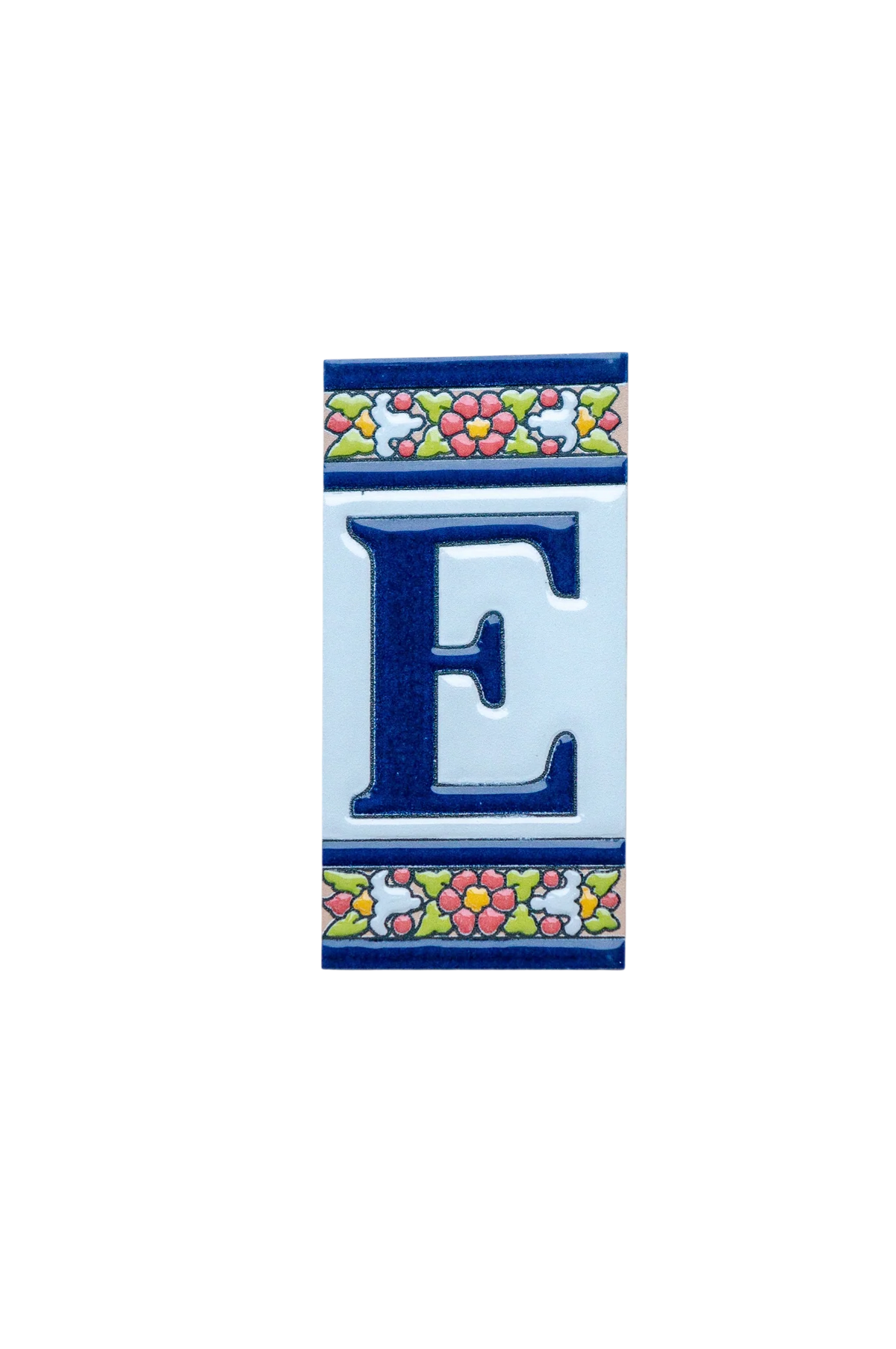 Large Floral Ceramic House Number & Letter Tile
