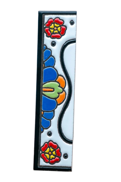 Mexican Floral Ceramic House Number & Letter Tile