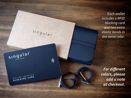 Marine Blue Leather Wallet