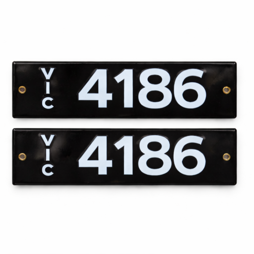 Enamel vehicle plates - Custom & Bespoke