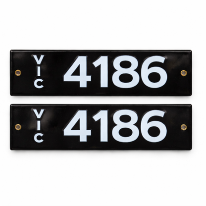 Enamel vehicle plates - Custom & Bespoke
