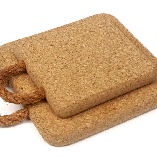 Natural Cork Trivet with Rope