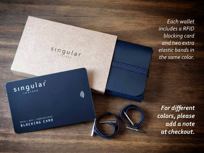 Marine Blue Leather Wallet