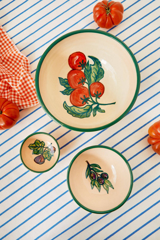 Huerta Stamped Ceramic Bowl