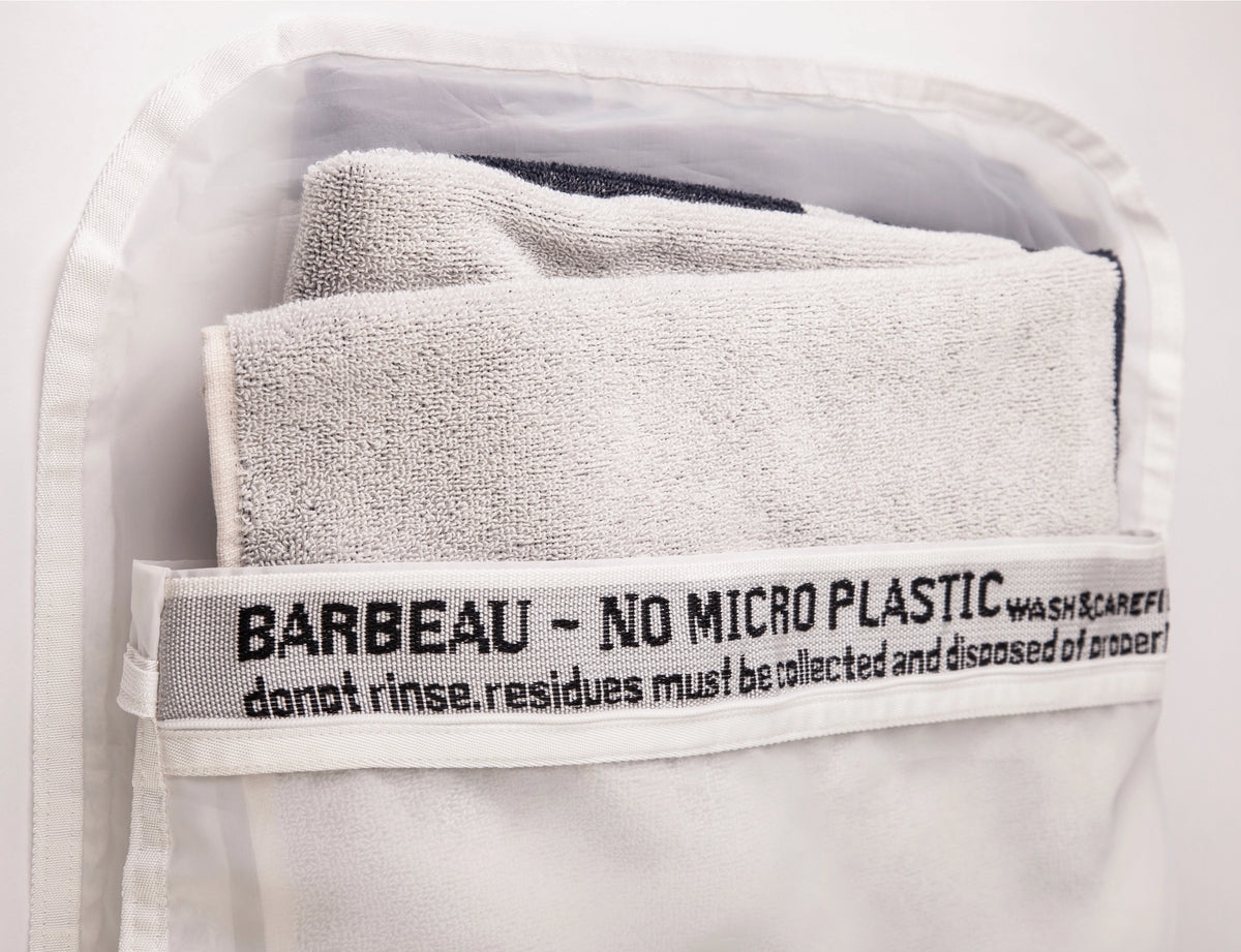 Barbeau Grey hooded beach changing poncho