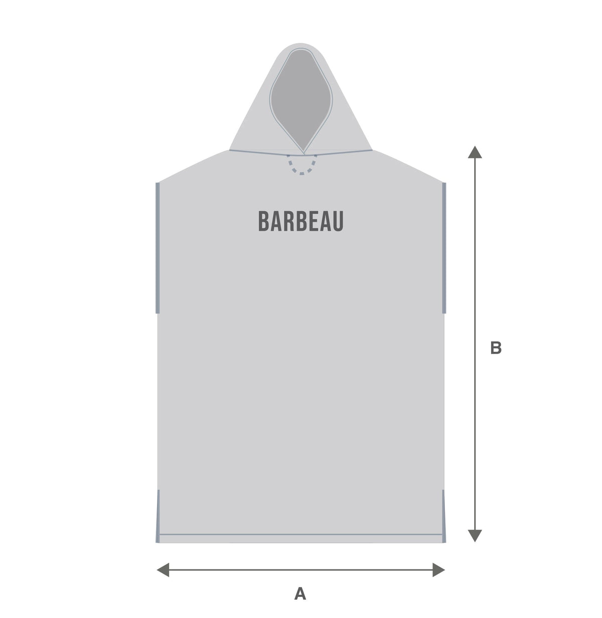 Barbeau Grey changing poncho for beach and swimming