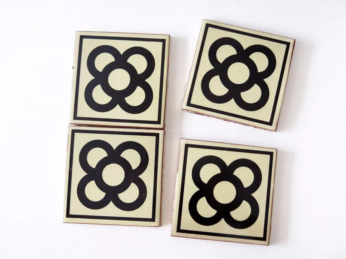 Decorative Barcelona tile ceramic coasters for coffee table and dining
