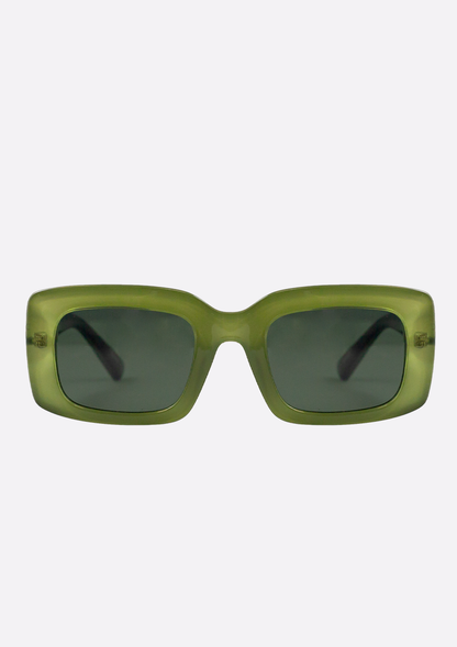 Sunglasses (Polarized) - Ida Crystal Green Black