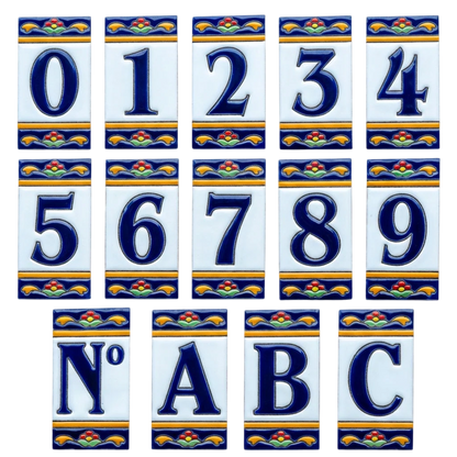 Marbella Ceramic House Number & Letter Tile