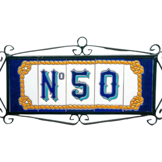 Marine Ceramic House Number & Letter Tile