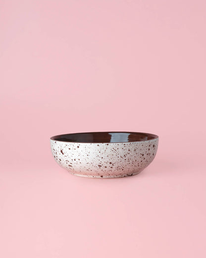 Medium Pottery Grater Bowl For Kitchen Decor / Brownie