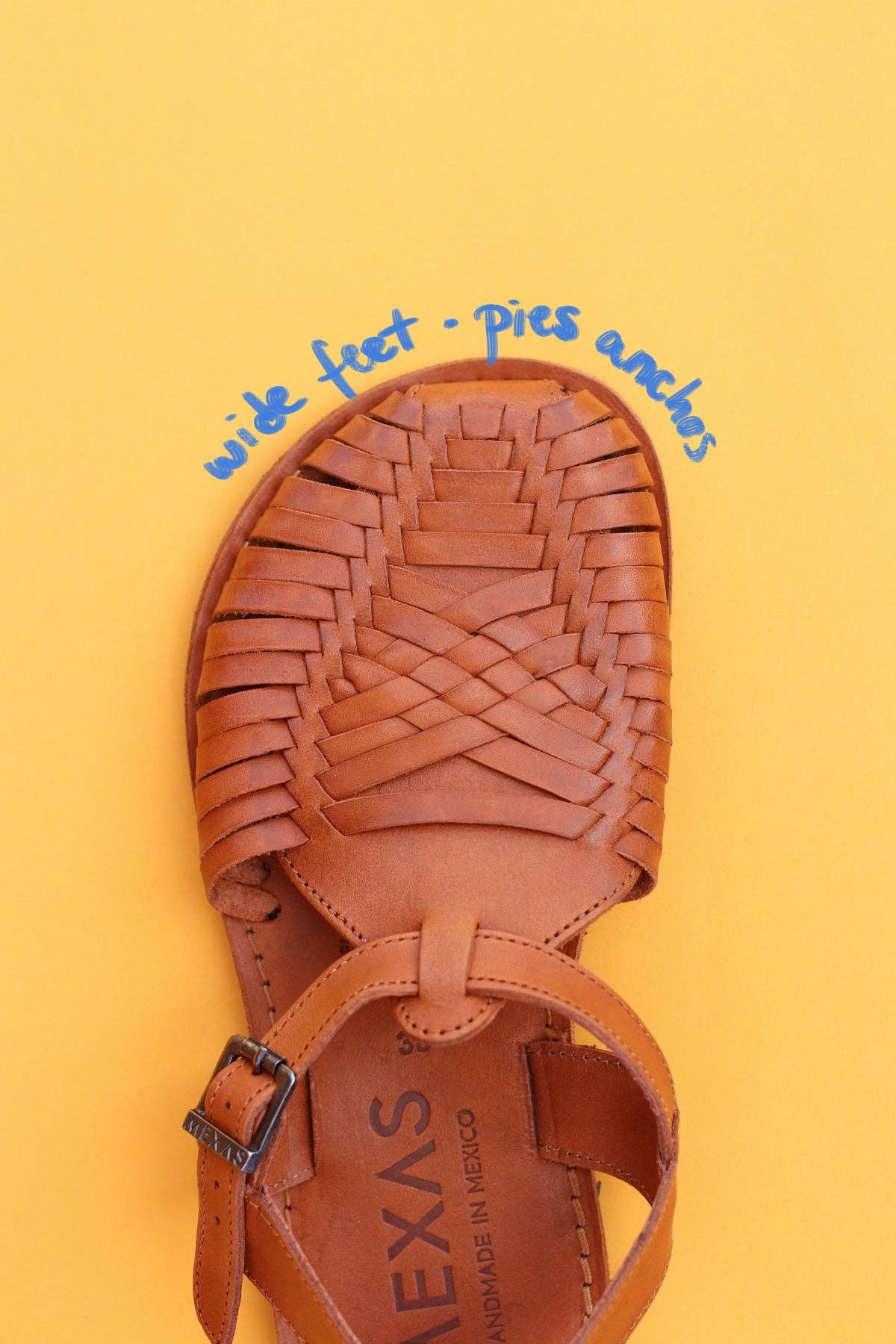 Azteca Ancho Camel Barefoot Leather Sandals