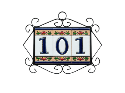 Mini Chilli Ceramic House Number & Letter Tile
