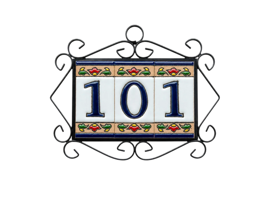 Mini Chilli Ceramic House Number & Letter Tile