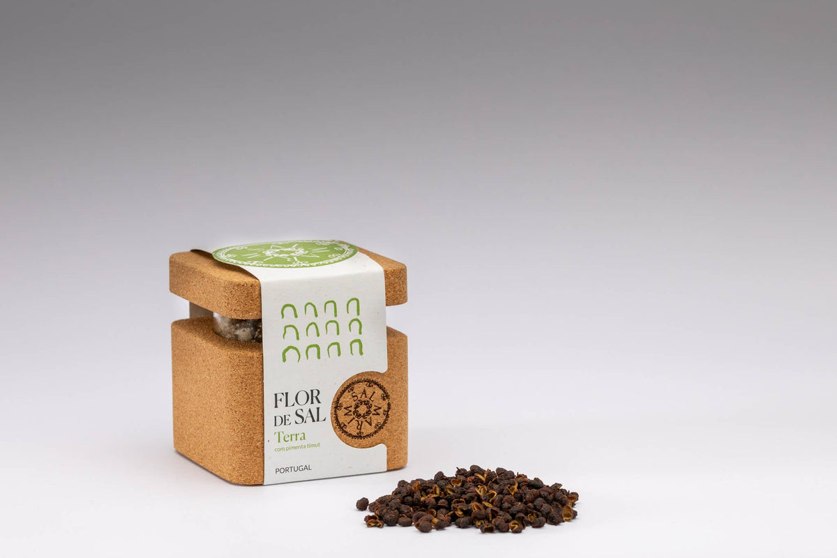 Salmarim Fleur de Sel with Timut pepper made in Portugal