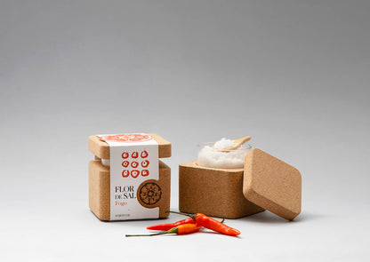 Salmarim Fogo Portuguese Fleur de Sel with chilli peppers