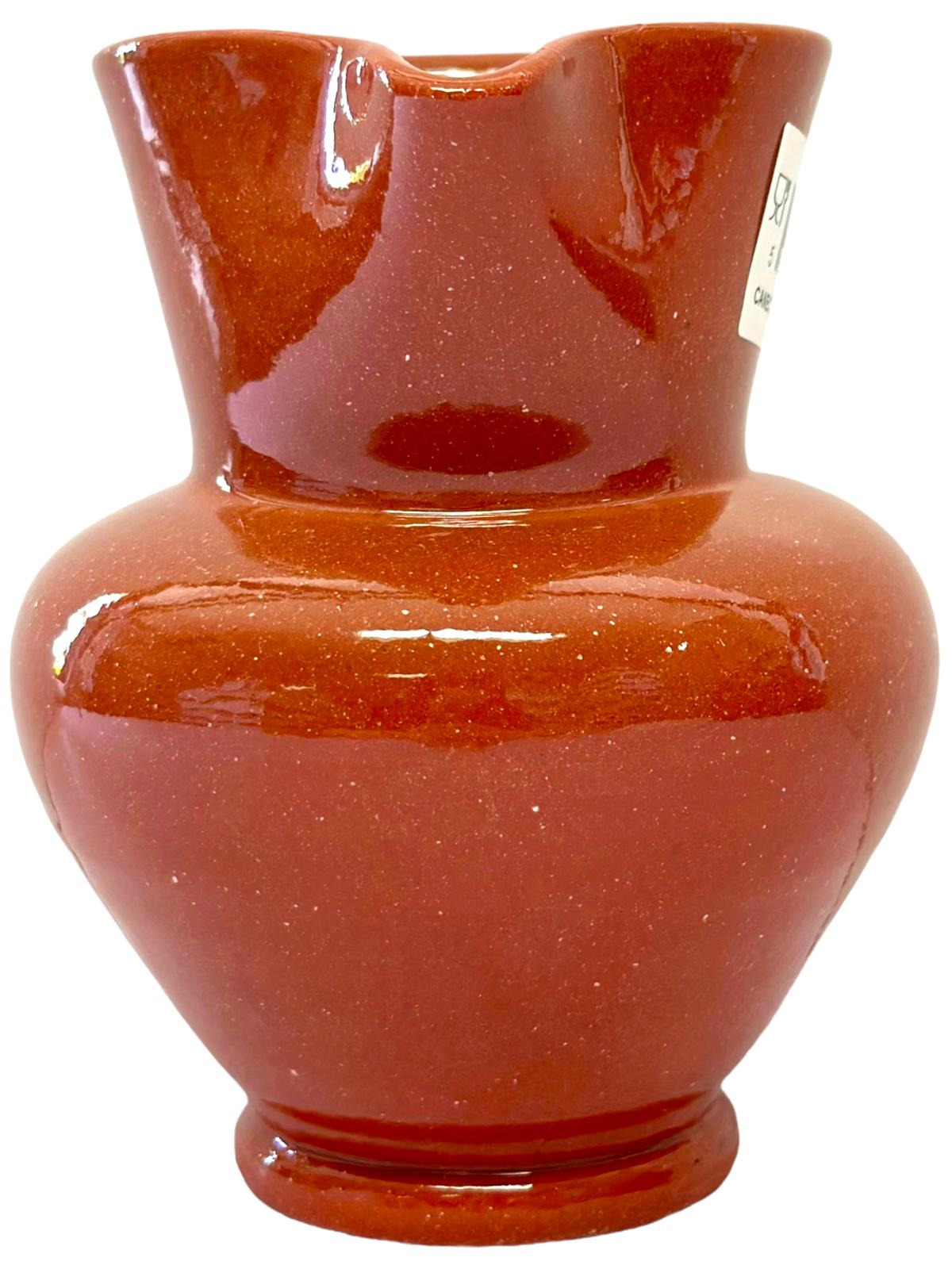 Small traditional Portuguese terracotta pitcher for sangria and drinks