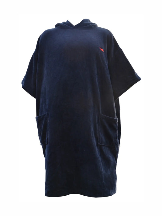 SPLASH' Adult Navy hooded beach changing poncho