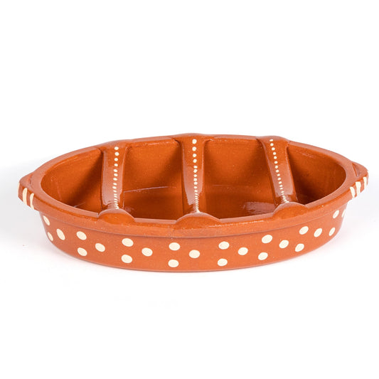 terracotta dish for grilling chorizo from Iberica Portugal